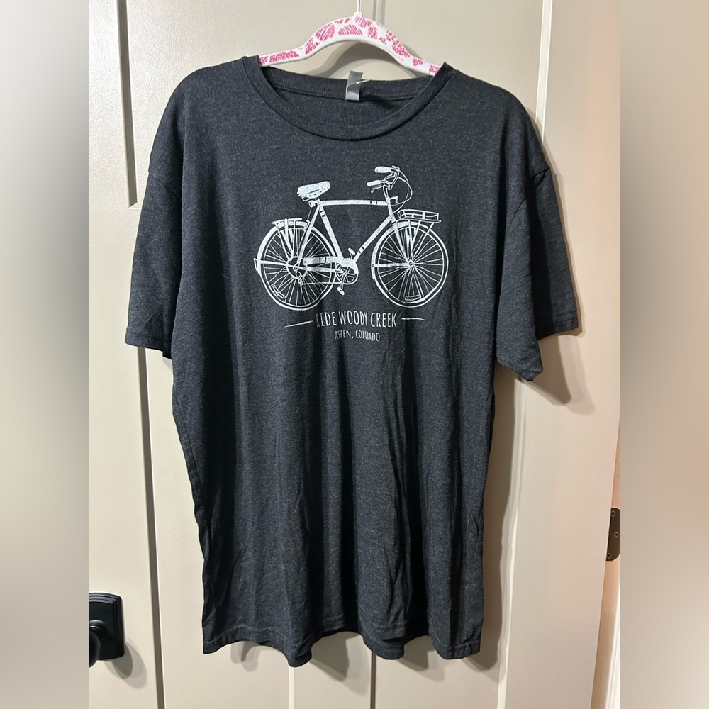 Ohana - Ride Woody Creek Tee Gray Graphic T-Shirt